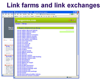 Working example-Link Farm and Link Exchange